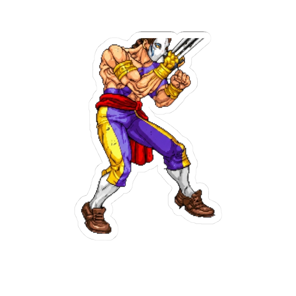 Vega Retro Japanese Street Fighter Sticker | Netón Vega - Official stickers merchandise