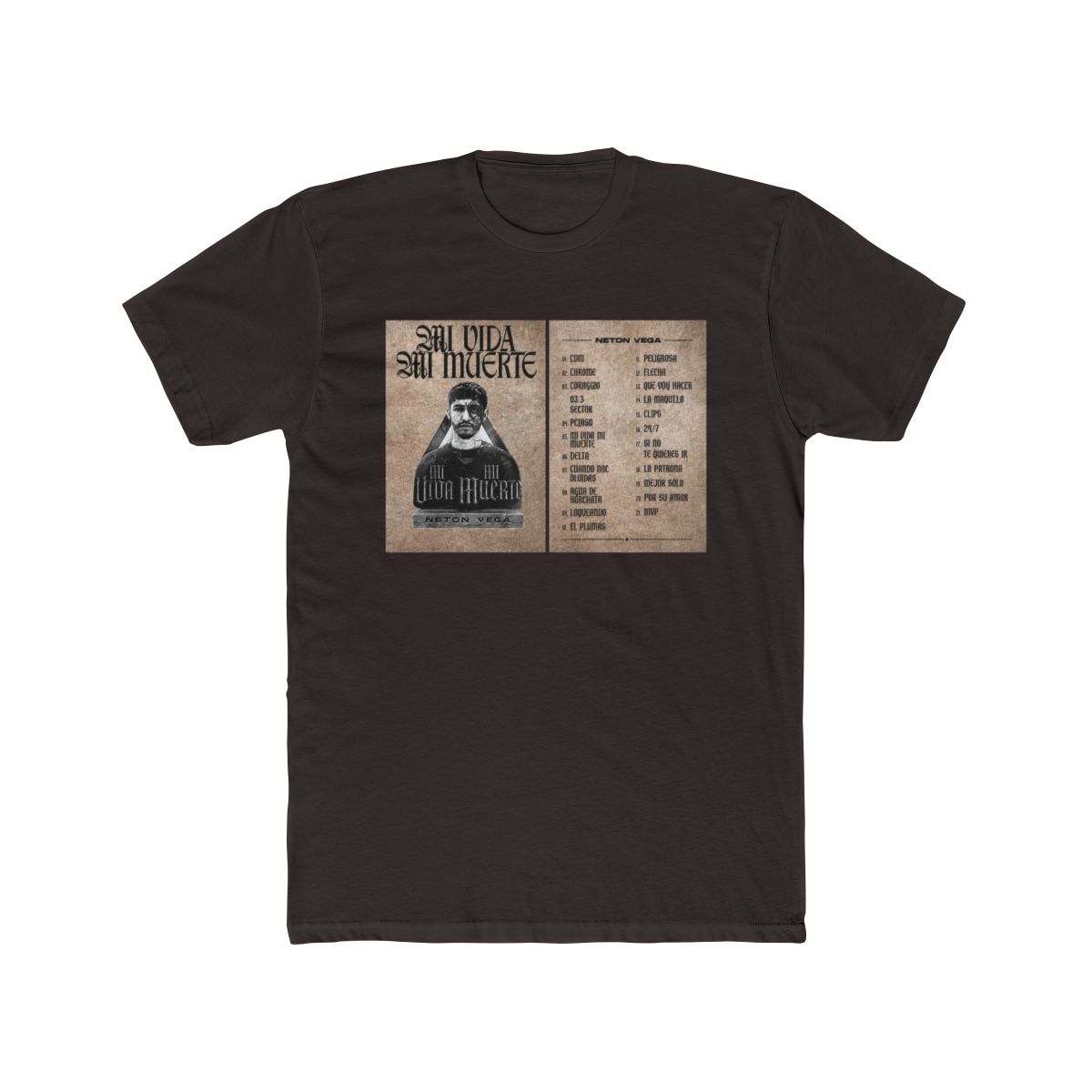 Neton Vega Mi Vida Mi Muerte Merch Wash T-Shirts HipHop Cotton Short Sleeve Tee Streetwear,Style 5,M | Netón Vega - alternate angle 2, merchandise