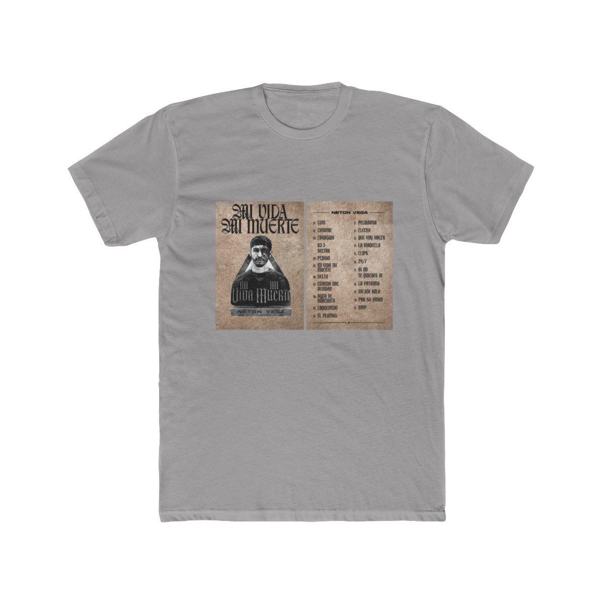 Neton Vega Mi Vida Mi Muerte Merch Wash T-Shirts HipHop Cotton Short Sleeve Tee Streetwear,Style 5,M | Netón Vega - Official t-shirts merchandise