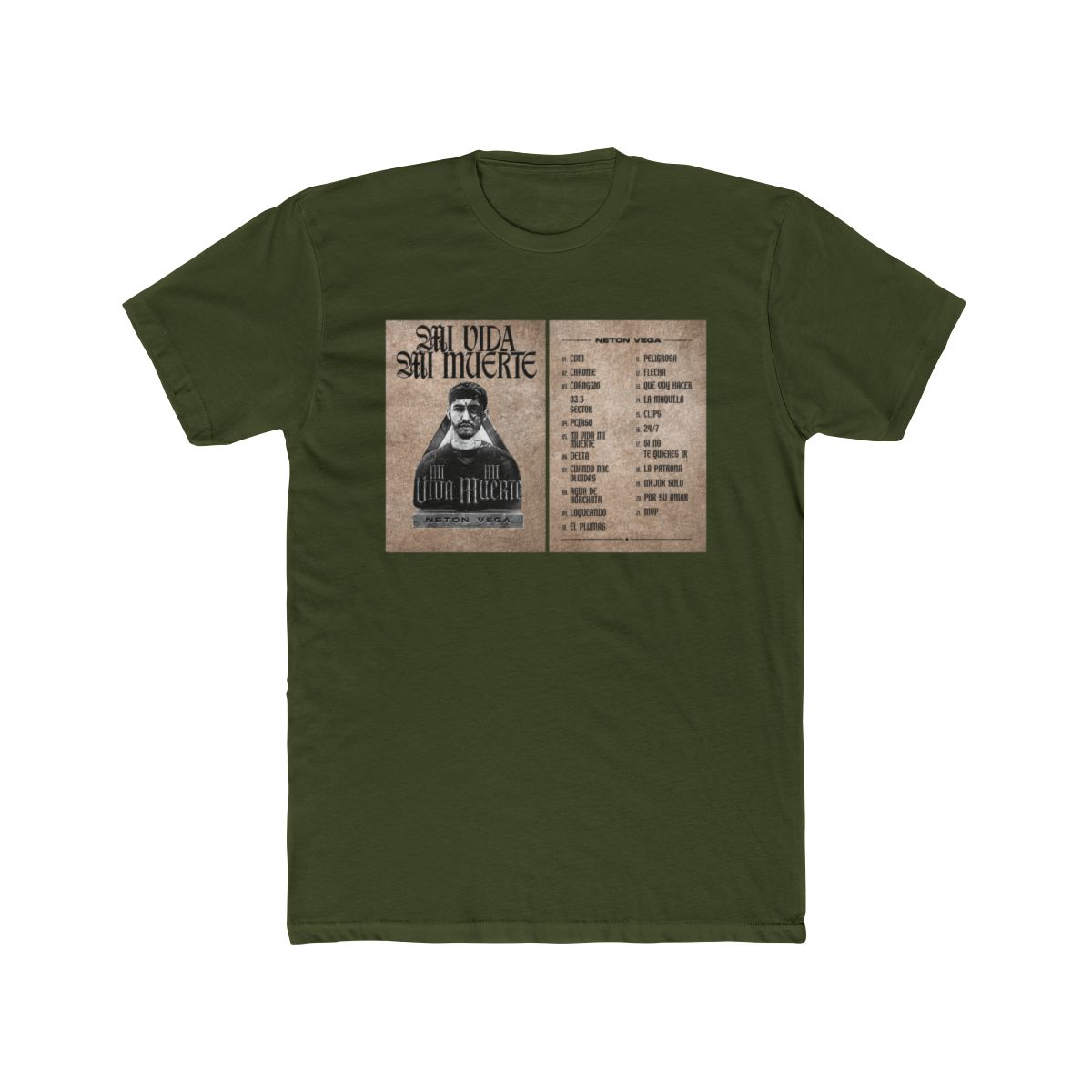 Neton Vega Mi Vida Mi Muerte Merch Wash T-Shirts HipHop Cotton Short Sleeve Tee Streetwear,Style 5,M | Netón Vega - alternate angle 5, merchandise
