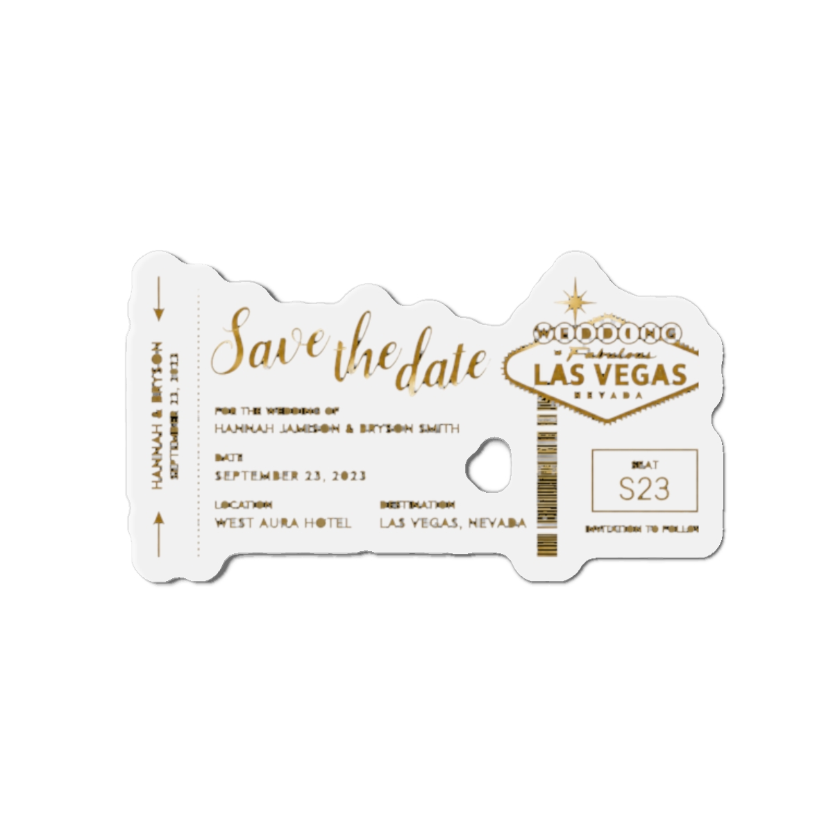 Las Vegas Destination Wedding Save the Date Magnet | Netón Vega - Official Creator merchandise